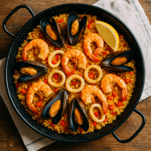 seafood valencian paella